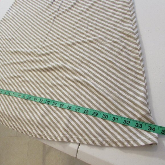 Cut Loose Cotton/Linen Tan/White Striped Tank Maxi - Picture 14 of 16